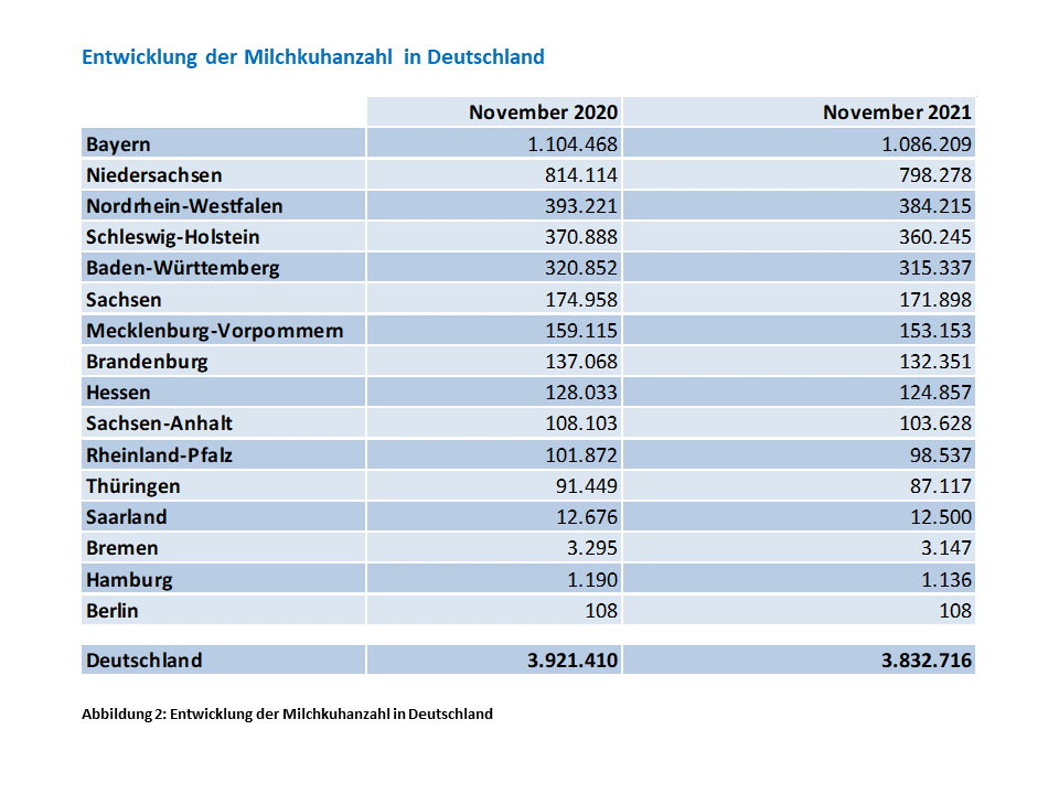 Rinderbestand Bayern 2021