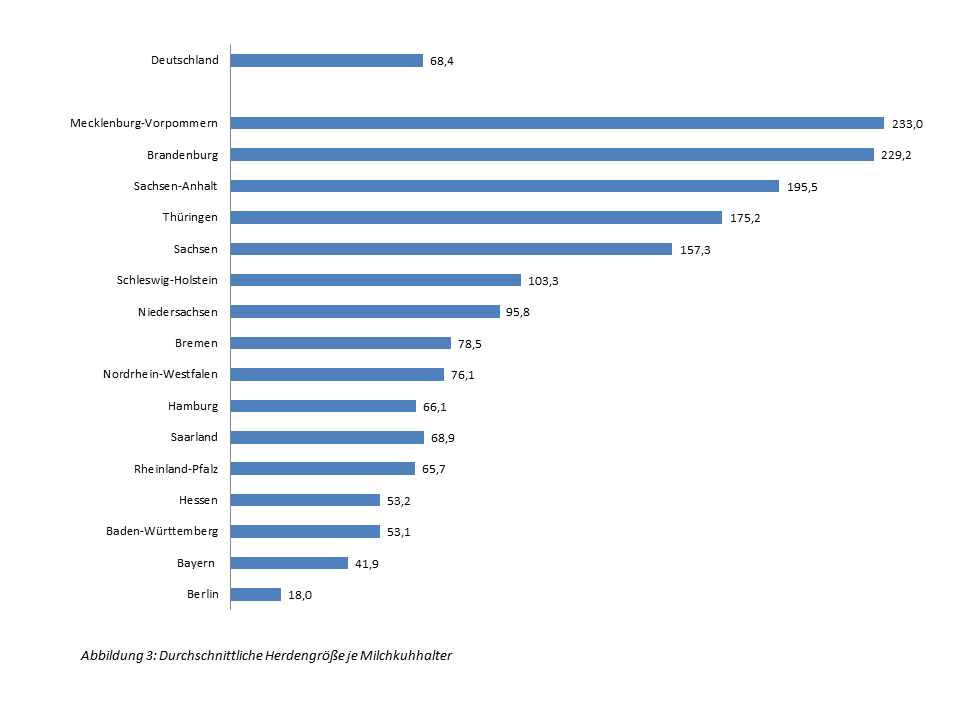 Herdengröße je Milchkuhhalter