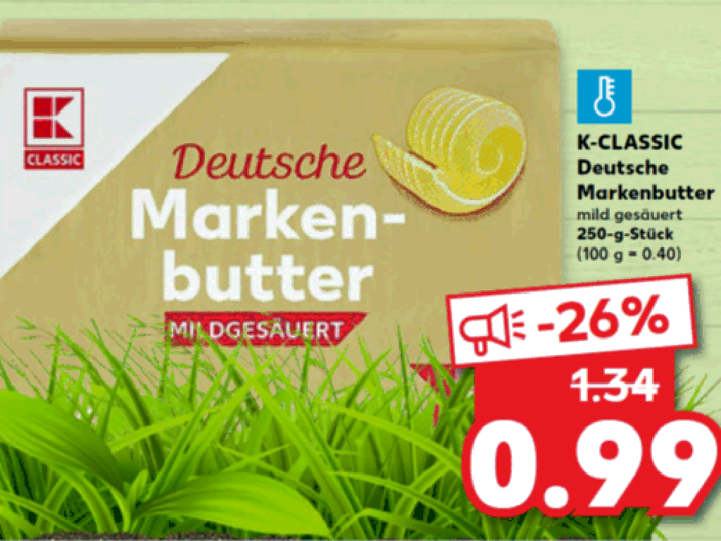 Butterfett: Rahmpreise on top, Wochenangebote bodenlos